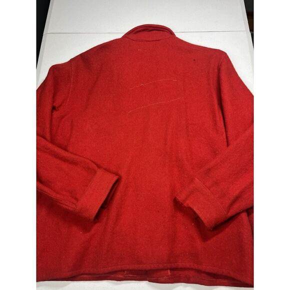 Vintage 40s Mens North Country Wool Double Pocket Button Shirt Jacket Red USA - Picture 7 of 9